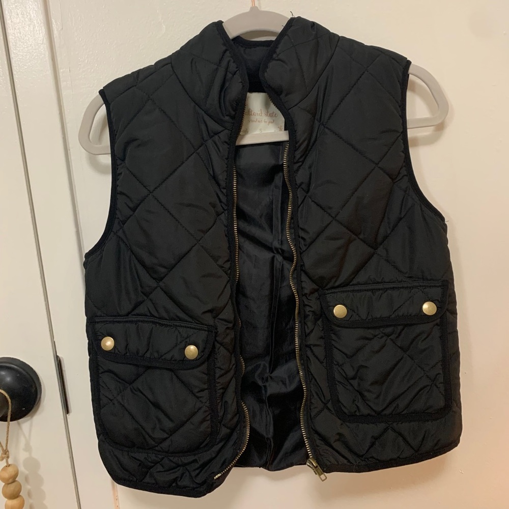 Altar’d State Black Quilter Puffer Vest